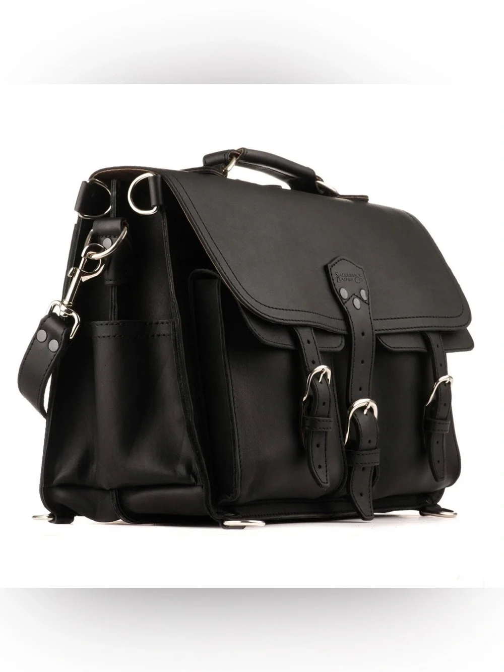 NWOT Saddleback FRONT POCKET LEATHER BRIEFCASE $679